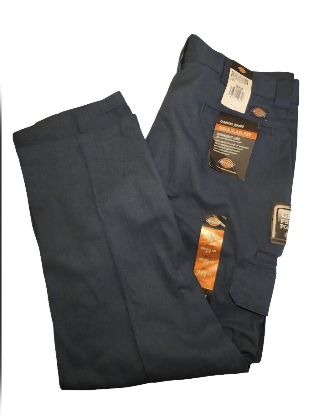 NWT Dickies Navy Straight-Leg Cargo Work Pants Size 38" X30" Regular Fit